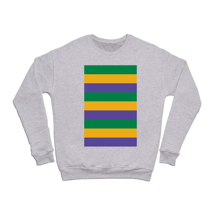 Mardi Gras Rugby Stripe Crewneck Sweatshirt