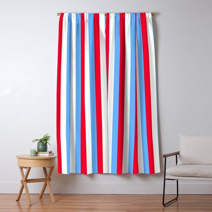 Team Colors 4 Red Light Blue White Blackout Curtain By Beckybetancourt Society6 Portland blue ready made eyelet curtains. team colors 4 red light blue white blackout curtain by beckybetancourt