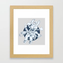 Space rabbit Framed Art Print