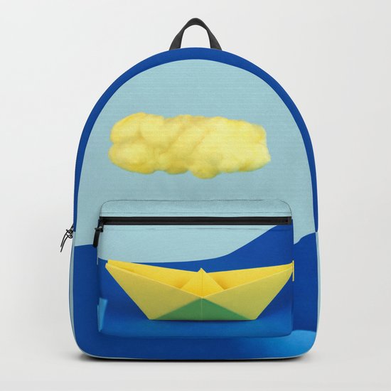 The yellow cloud over the yellow ship Backpack