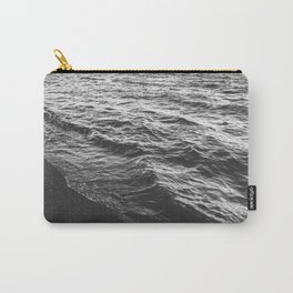 Black Sand Beach | Lake Superior | Black and White Travel Photography in Minnesota Carry-All Pouch