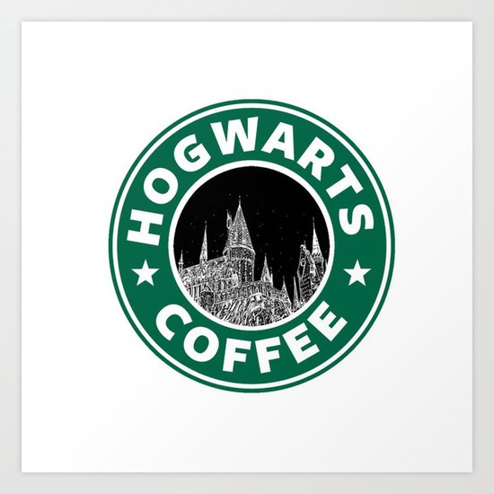 Hogwarts Coffee Art Print