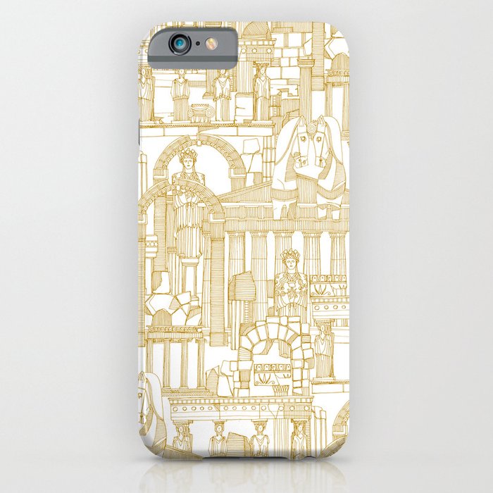 Ancient Greece gold white iPhone Case
