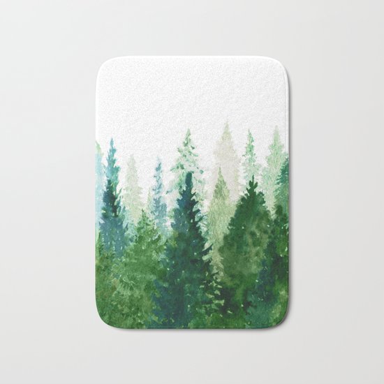Pine Trees 2 Bath Mat