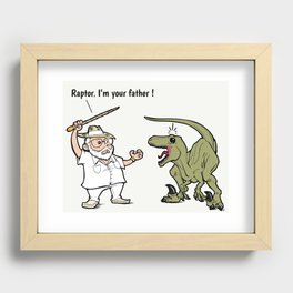JURASSIC PARK - RAPTOR, I'M YOUR FATHER ! Recessed Framed Print