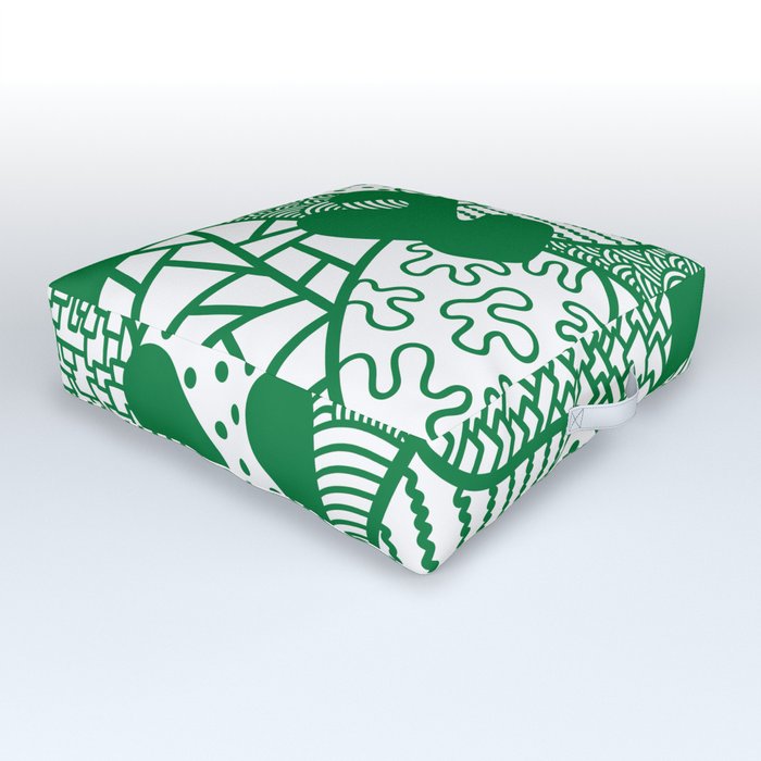 Geometrical pattern maximalist 11 Outdoor Floor Cushion