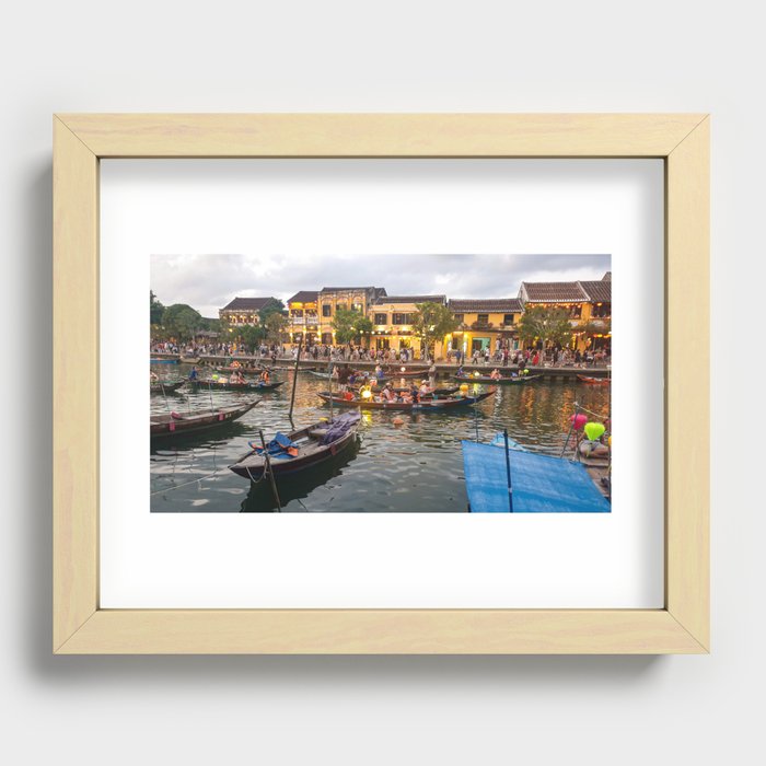 River Boats, Hoi An Recessed Framed Print