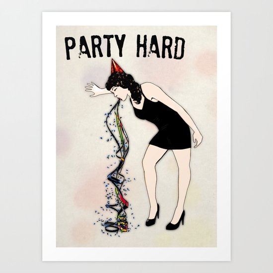 Party Hard - New Years Edition Art Print