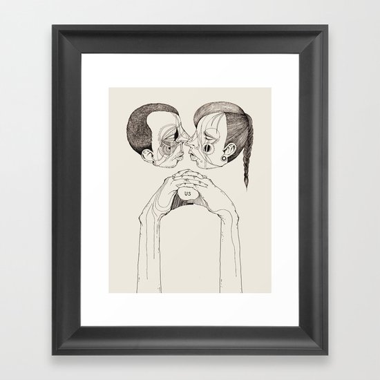 'Us & Them' Framed Art Print