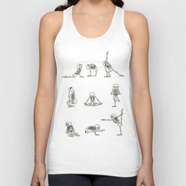 Skeleton Yoga Unisex Tank Top
