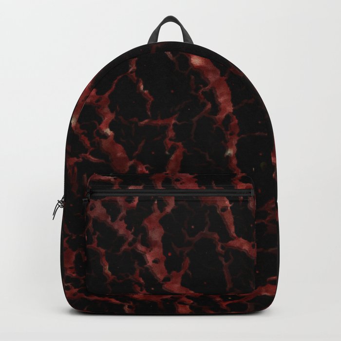 Cracked Space Lava - Glitter Red Backpack