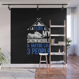 Funny Snowmobile Lover Wall Mural