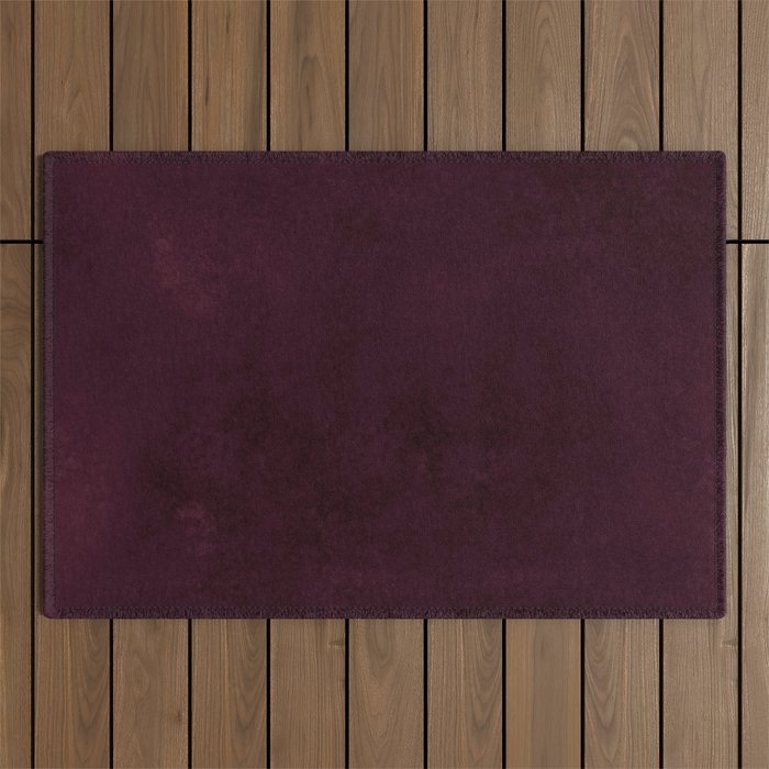 Dark Burgundy Red Texture Outdoor Rug