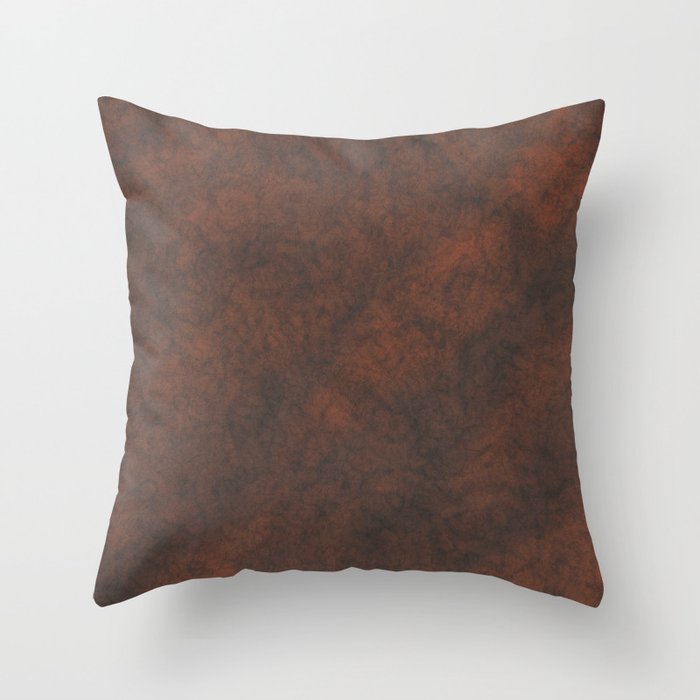 Rusty Rock Stone Wall Throw Pillow