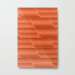 Geo Stripes - Rust Orange Metal Print | Geometricpattern, Trend, Beige, Fashion, Geometricdesign, Gradientstripes, Abstractstripes, Stripeddesign, Retrostripes, Warmcolors 