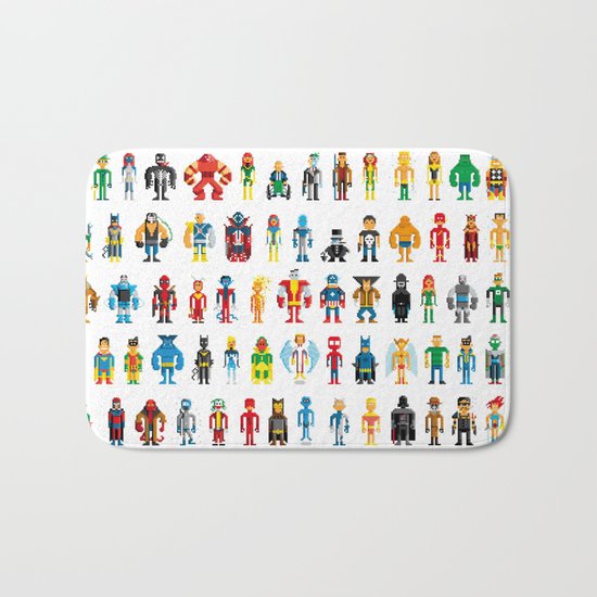 Pixel Heroes Bath Mat