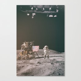 Moon Landing - Stanley Kubrick outtakes Canvas Print