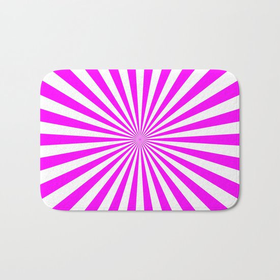 Starburst (Fuchsia/White) Bath Mat