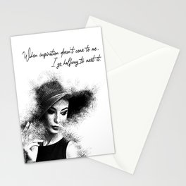 When inspiration doesn't come to me Girl Quotes Stationery Card