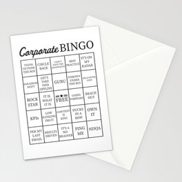 Corporate Jargon Buzzword Bingo Card Stationery Card