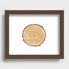 Pine Tree Ring Woodcut Recessed Framed Print