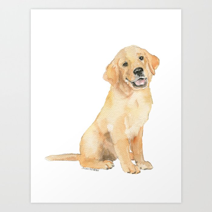 Golden Retriever Puppy Dog Art Print