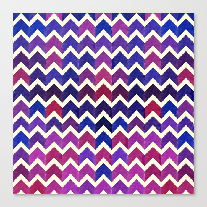 Colorful Chevron Pattern II Canvas Print