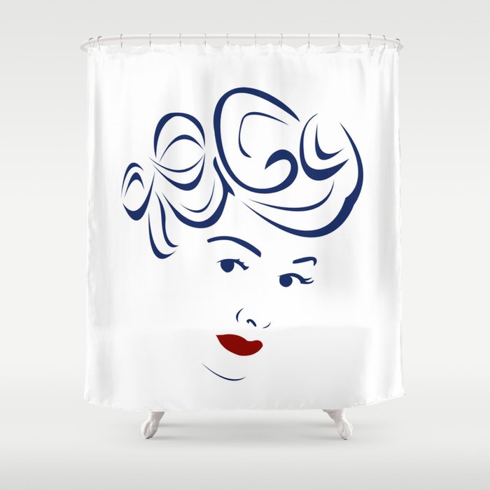 Lucy Hairography Lucille Ball I Love Lucy Shower Curtain By