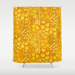 Wildflower Field- Yellow Shower Curtain