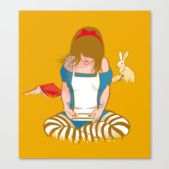 Alice in Mario Land Canvas Print
