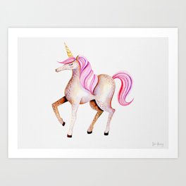 Pink Unicorn Art Print