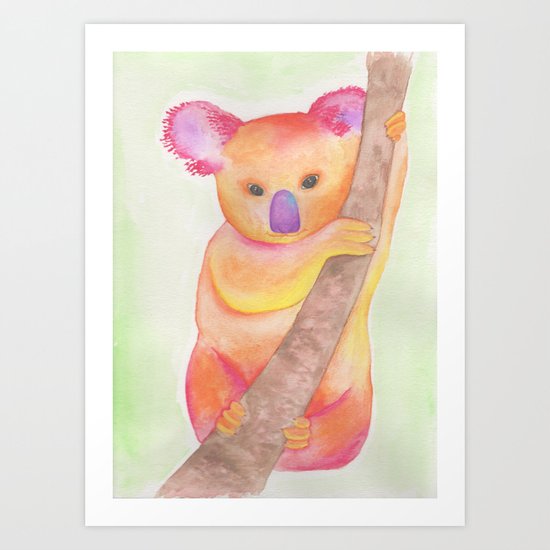 Colorful Koala Art Print