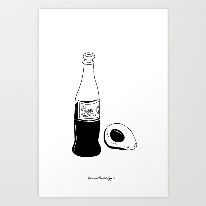 Coke and Avocado Art Print