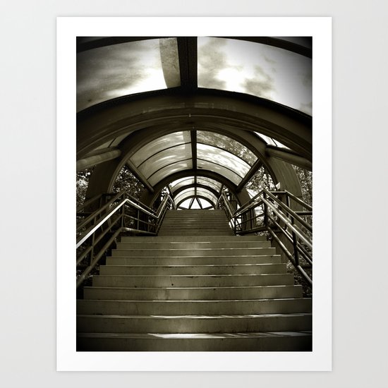 Elephant Stairs Art Print