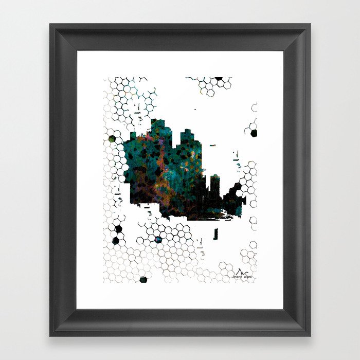 About Buildings and Hives Framed Art Print