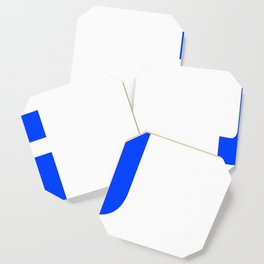 letter J (Blue & White) Coaster