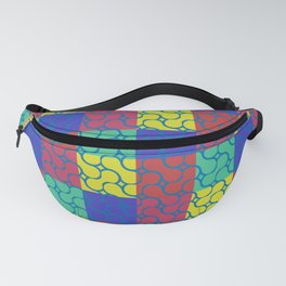  pattern of curves and colors Fanny Pack