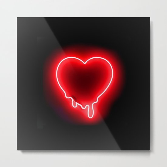 Heart (Neon-Red Edition) Metal Print