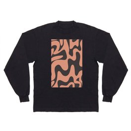 22 Abstract Liquid Swirly Shapes 220725 Valourine Digital Design Long Sleeve T-shirt