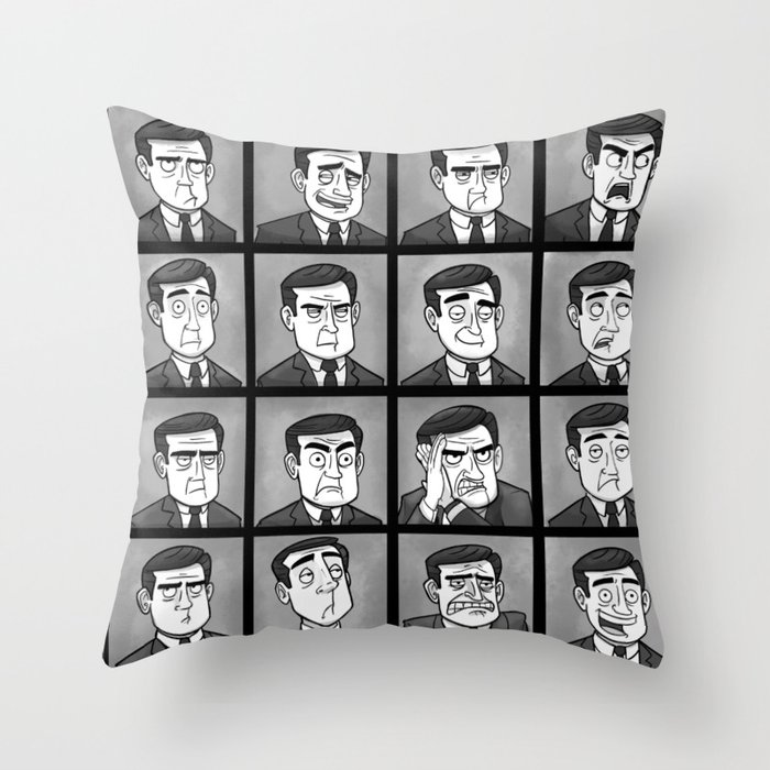 Office Mike Throw Pillow