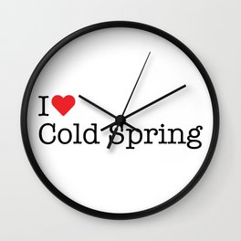 I Heart Cold Spring, KY Wall Clock | Heart, Love, Coldspring, Kentucky, Red, Graphicdesign, Typewriter, Ky, White 
