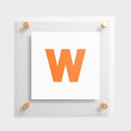 letter W (Orange & White) Floating Acrylic Print