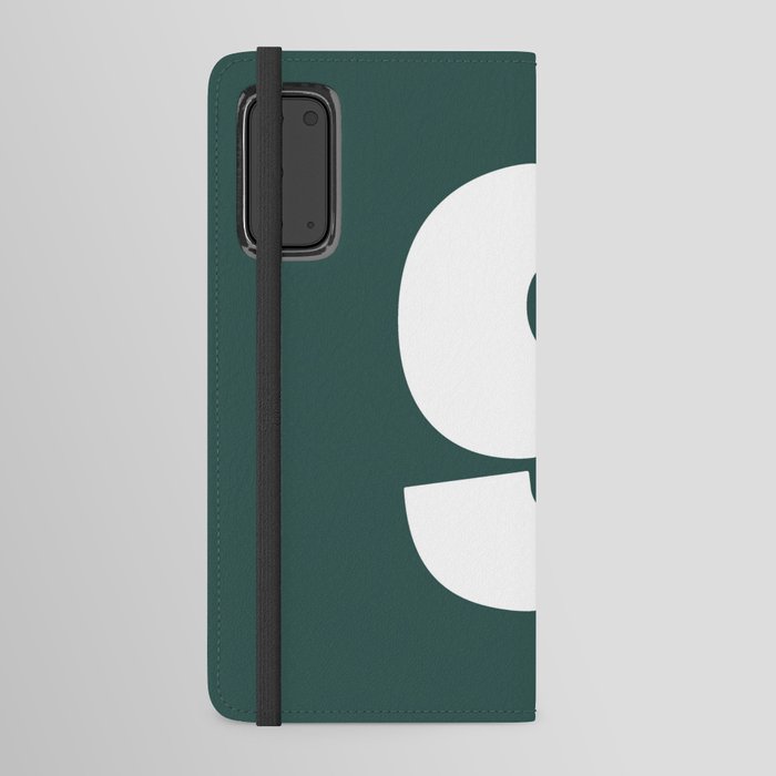 9 (White & Dark Green Number) Android Wallet Case
