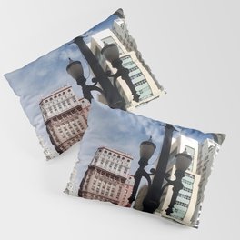 Brazil Photography - Tall Lamppost In Down Town Sao Paulo Pillow Sham