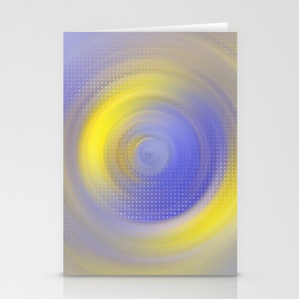 Yellow Blue Fluid Stationery Cards