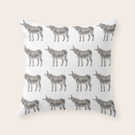 El Burro Throw Pillow