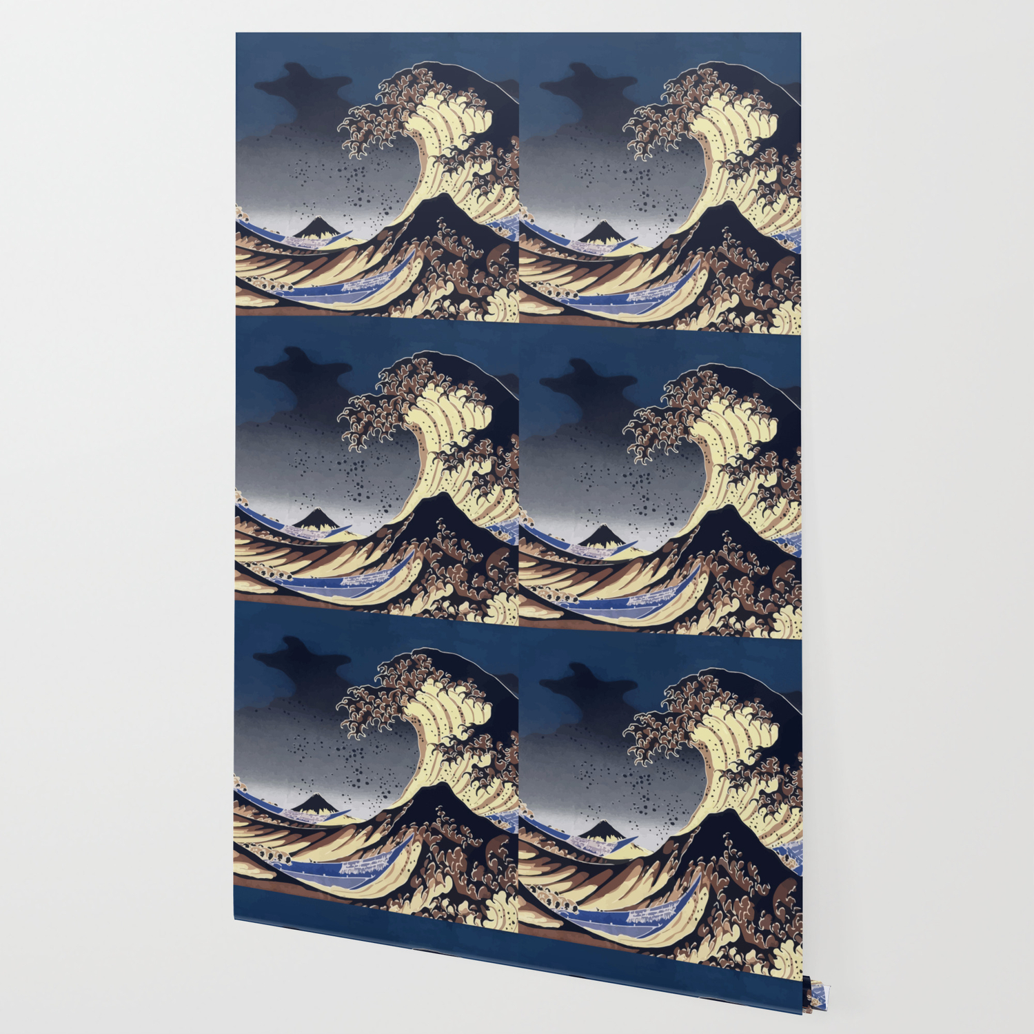 The Negative Wave Of Kanagawa Wallpaper By Artalma Society6