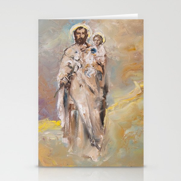 Saint Joseph with the Child  Stationery Cards