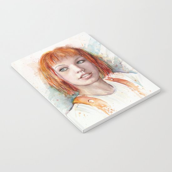 Leeloo Portrait Fifth Element Art Notebook
