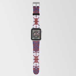 Red, White, and Blue Pattern Apple Watch Band